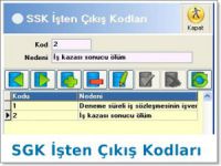 SGK İşten Çıkış Kodları