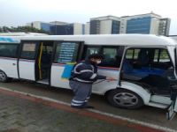 Cemalpaşa dolmuşları dezenfekte edildi